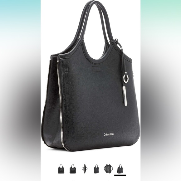 Brand New Calvin Klein Gabrianna Novelty Slim Side Zip Tote - Picture 13 of 15